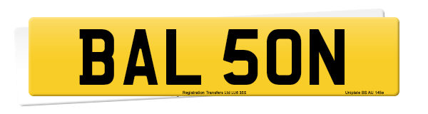 Registration number BAL 50N